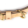 General Knot & Co. Dog Collars Small / Classic Navy Blonde Leather Dog Collar -Classic Navy
