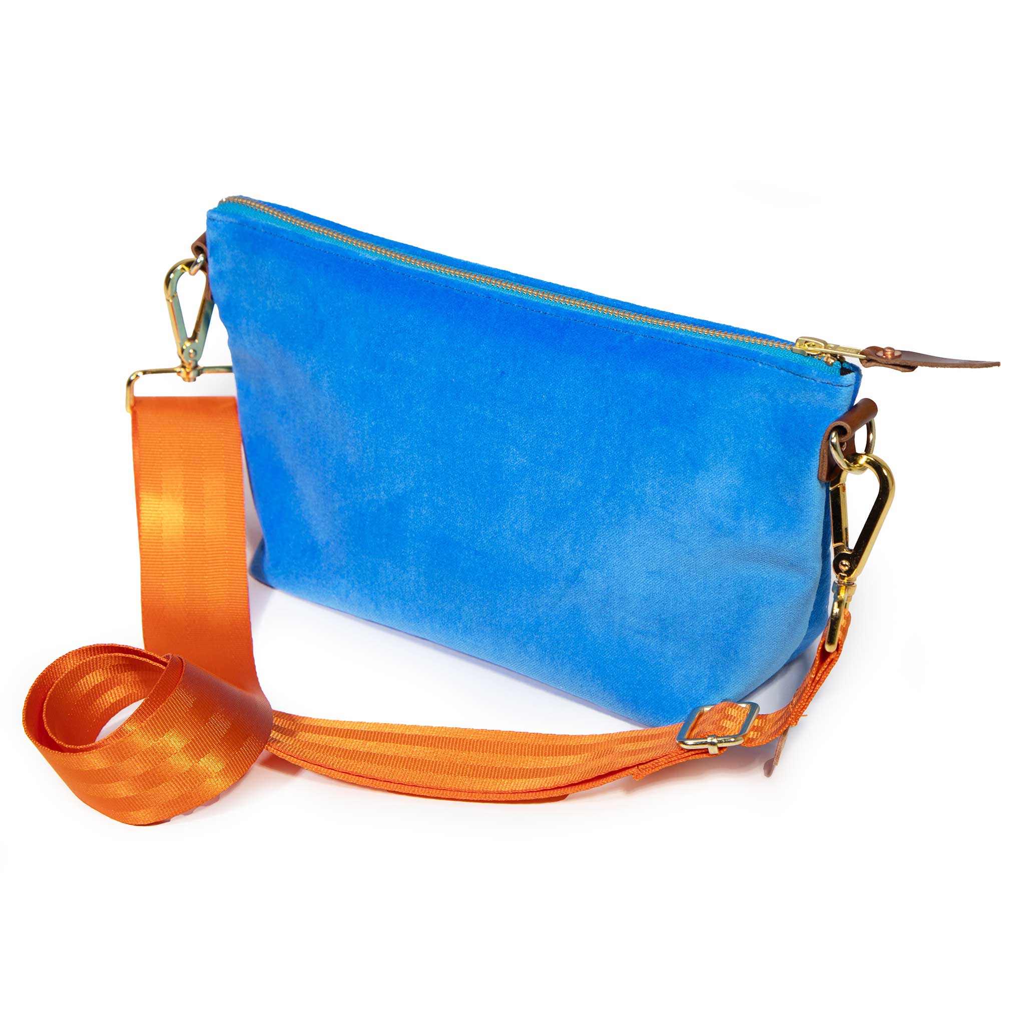 Everyday Velvet Clutch- Azure