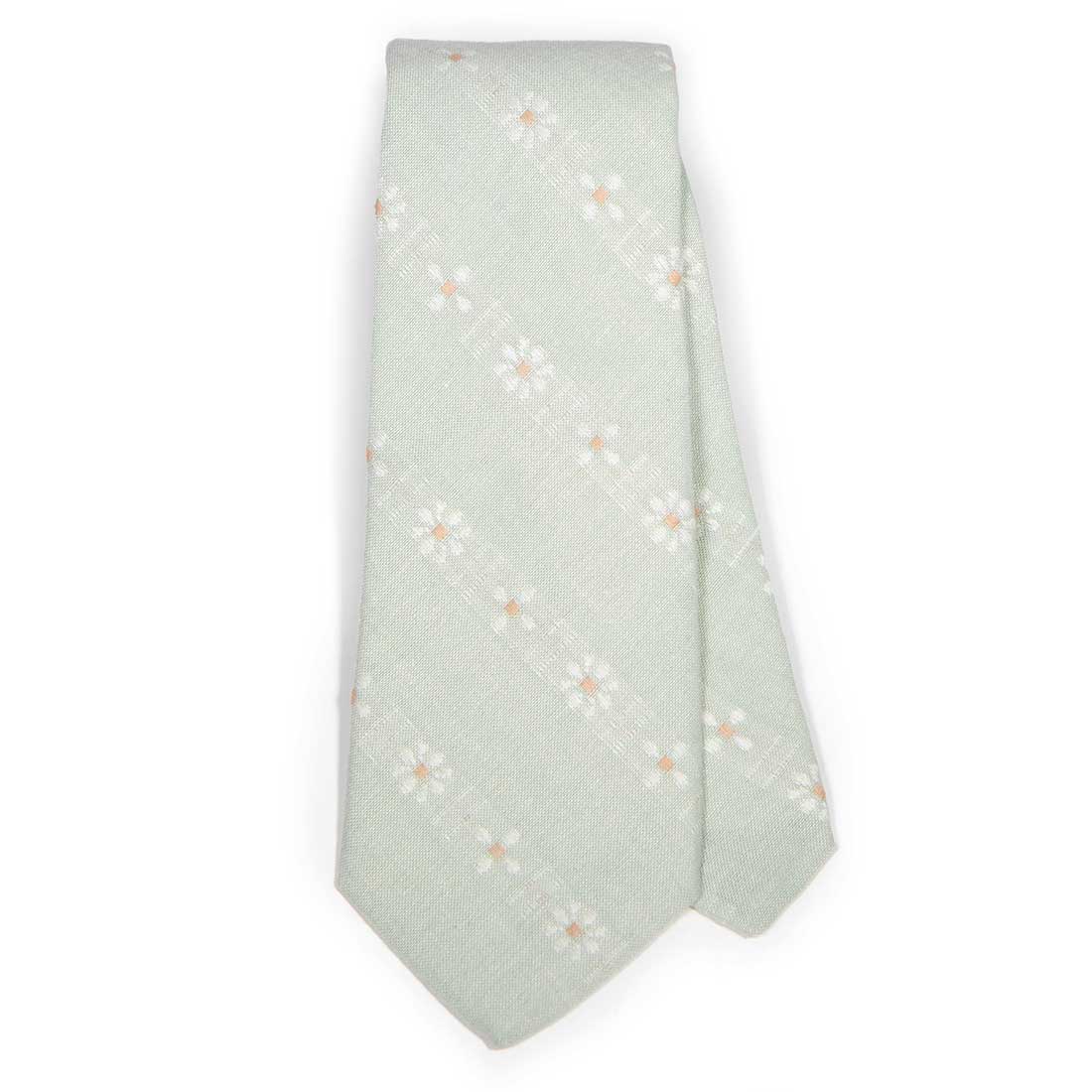 Midsummer Floral Necktie- Pistachio