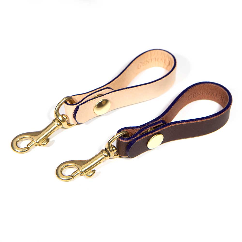 Signature Keychain- Mahogany & Blonde Leather