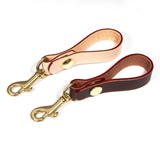 Signature Keychain- Mahogany & Blonde Leather