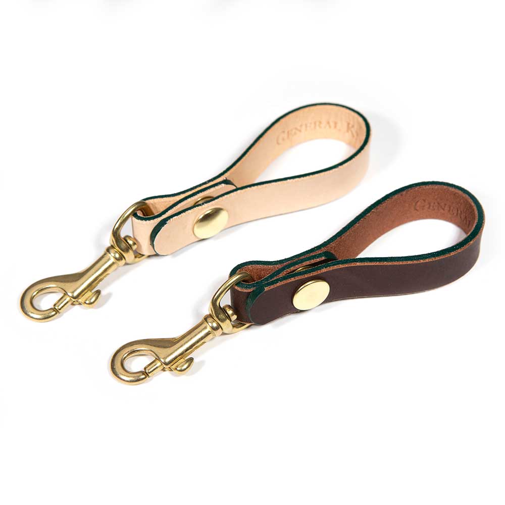 Signature Keychain- Mahogany & Blonde Leather