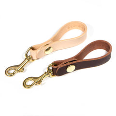 Signature Keychain- Mahogany & Blonde Leather