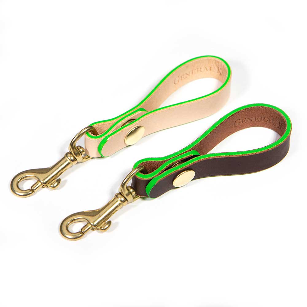 Signature Keychain- Mahogany & Blonde Leather