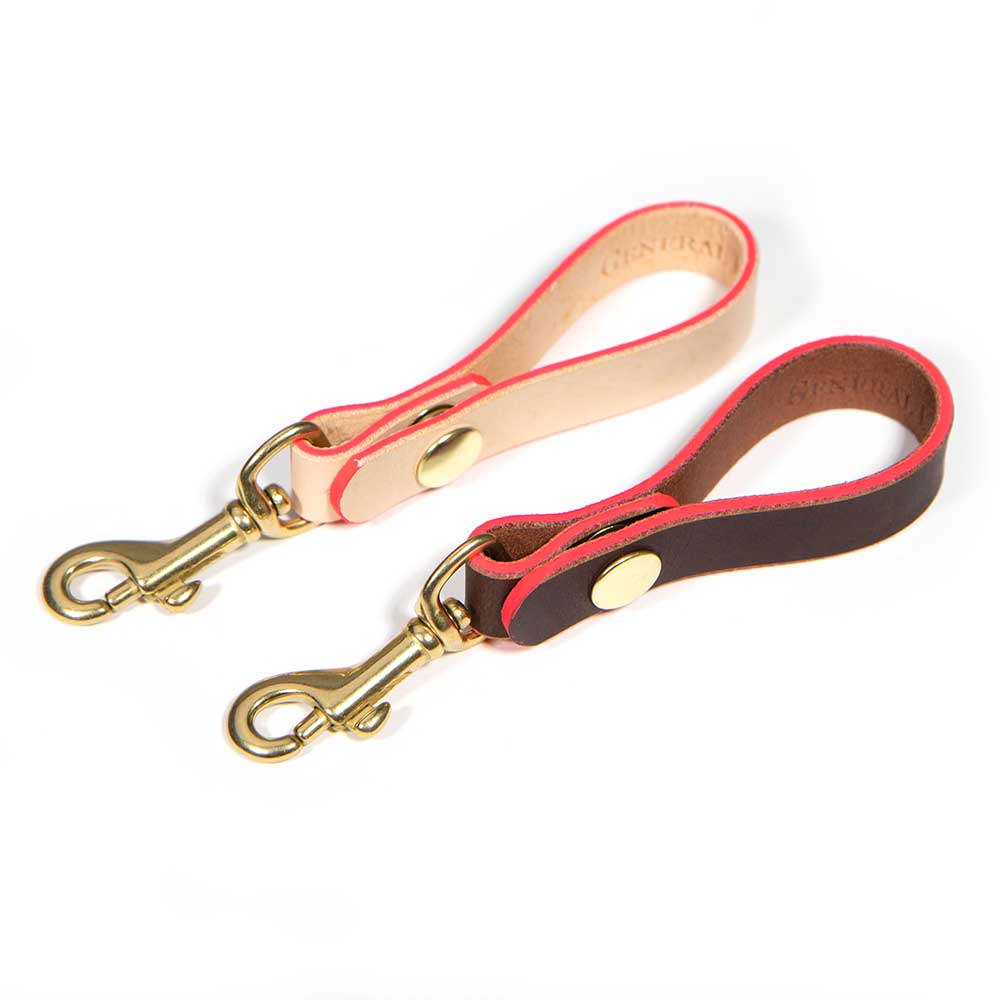 Signature Keychain- Mahogany & Blonde Leather