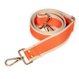 Cotton Striped Webbing Cross Body/Shoulder Strap- Flame/Tan