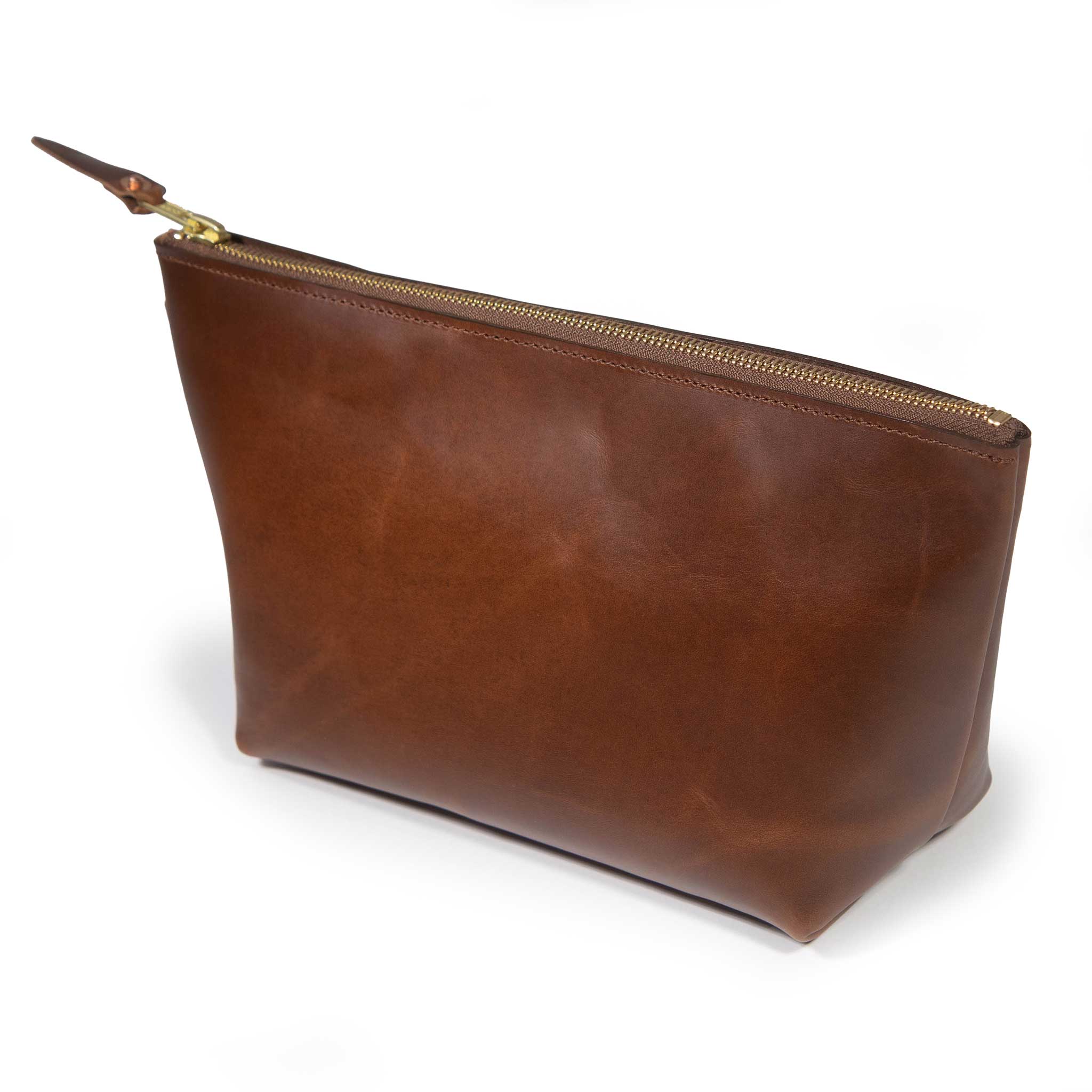 Leather Travel Clutch - Mahogany