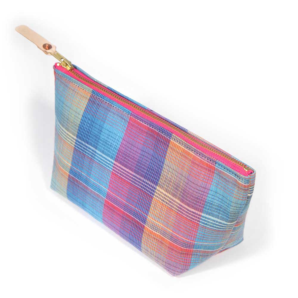 Vintage Kaleidoscope Plaid Travel Clutch