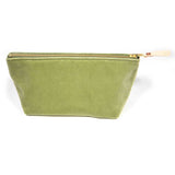 Velvet Travel Clutch-Green Apple