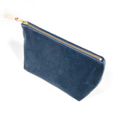 Velvet Travel Clutch- Wedgewood Blue