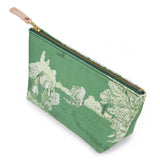 Emerald Toile Travel Clutch