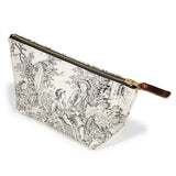 Cream & Coal Toile Travel Clutch