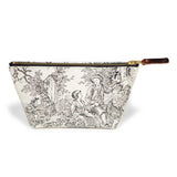 Cream & Coal Toile Travel Clutch