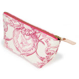 French Rose Toile Travel Clutch