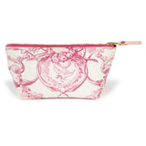 French Rose Toile Travel Clutch