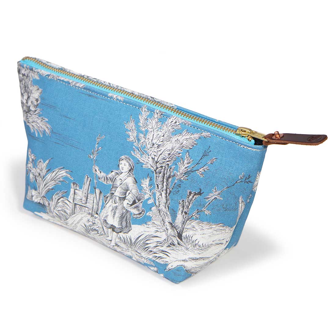 Cerulean Toile Travel Clutch