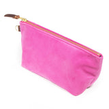 Velvet Travel Clutch -Rosy Glow