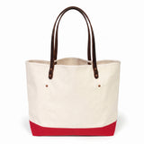 All Day Canvas Tote- Natural/Classic Red