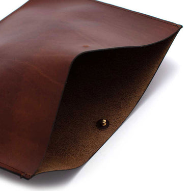 General Knot & Co. Apparel & Accessories 15 1/4" W x 12" H / Waxy Brown Leather Laptop/Document Sleeve- Waxy Brown