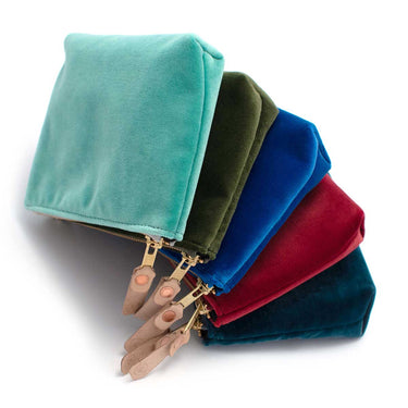 General Knot & Co. Apparel & Accessories 7" W x 5" H x 1.5" D / Green Velvet Jewel Pouch- Olive