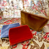 General Knot & Co. Handbags, Wallets & Cases One Size / Grey/Blue Velvet Jewel Pouch- Cloudy