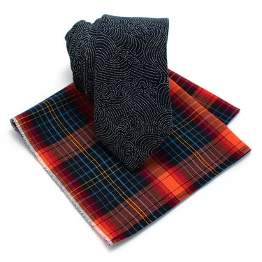 General Knot & Co. Squares 13"x13" One Size / Multi Bright Plaid Square with Selvedge