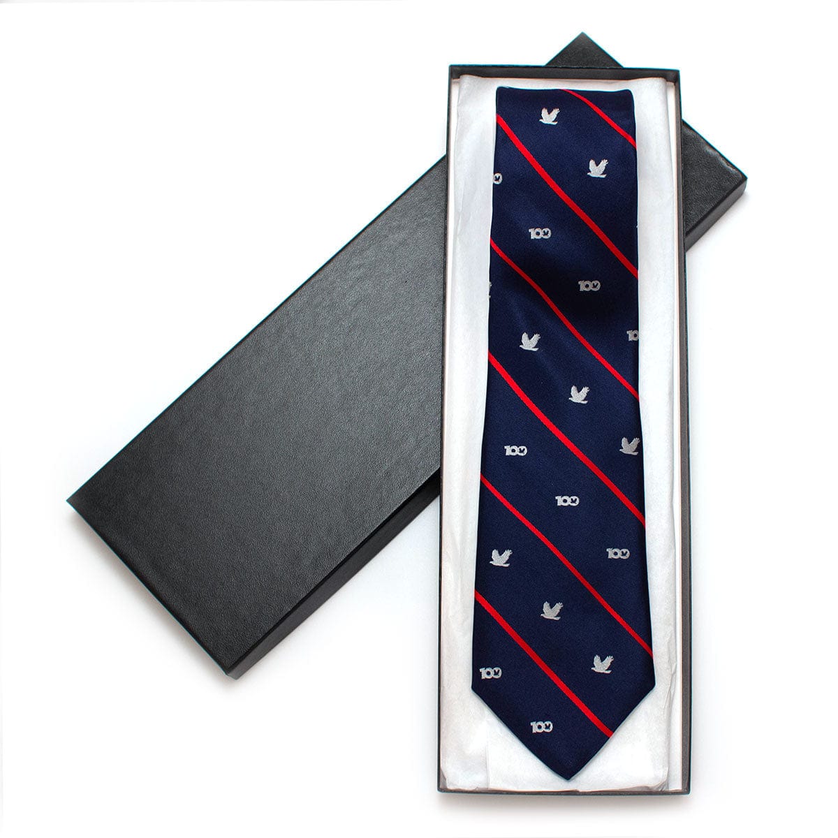 EB Neckties 58" Length/ 3" Width / Navy/Red Eaglebrook Commemorative Stripe Necktie