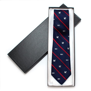 EB Neckties 58" Length/ 3" Width / Navy/Red Eaglebrook Commemorative Stripe Necktie