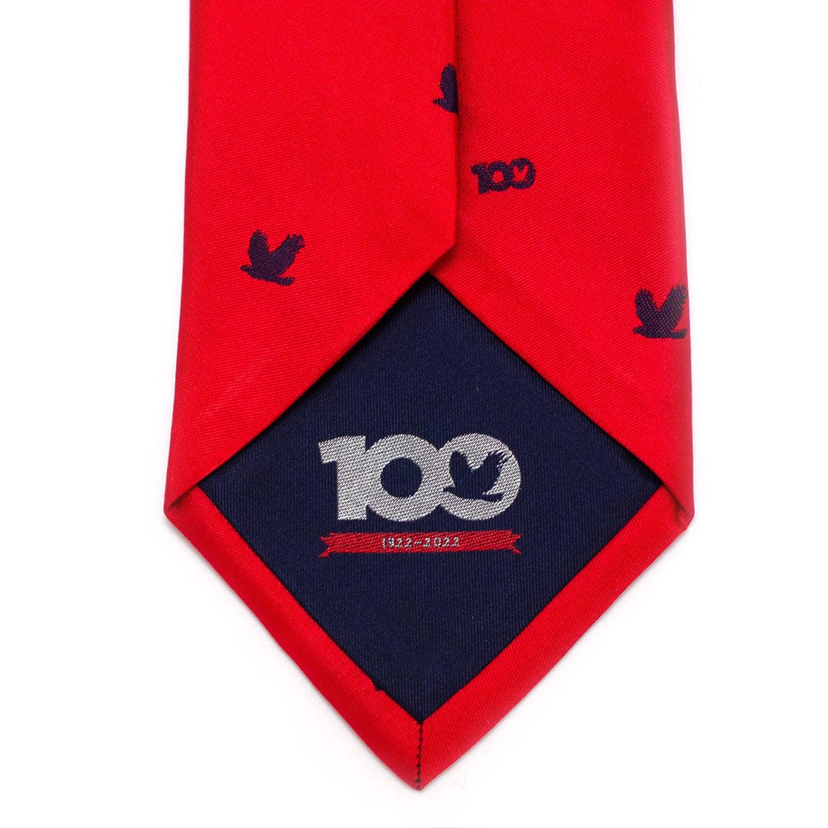 EB Necktie 3" (at widest) x 58" (long) 58" Length/ 3" Width" / Red/ Navy Eaglebrook Commemorative Red Necktie