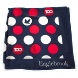 EB Scarves 90 cm x 90 cm / Navy/Red/White / 100% Silk Eaglebrook Silk Scarf