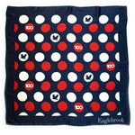 EB Scarves 90 cm x 90 cm / Navy/Red/White / 100% Silk Eaglebrook Silk Scarf