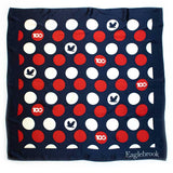 EB Scarves 90 cm x 90 cm / Navy/Red/White / 100% Silk Eaglebrook Silk Scarf