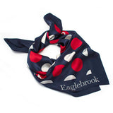EB Scarves 90 cm x 90 cm / Navy/Red/White / 100% Silk Eaglebrook Silk Scarf