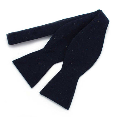 General Knot & Co. Self-Tied Classic Bow Tie 2.5" at Widest 2.5" Width/ adjustable band / Navy Navy Fleck Bow