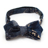 General Knot & Co. Self-Tied Diamond Point Bow 2.5" at widest 2.5" W- 13.5-18.5" adjustable band / Blue Multi Japanese Patchwork Bow