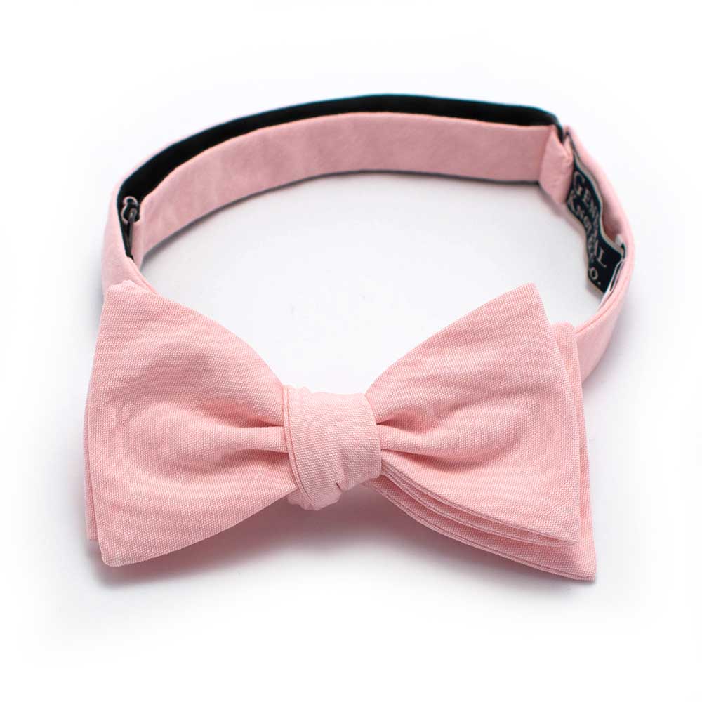 General Knot & Co. Archives 2.5" Width- 13.5" x 18.5" Adjustable Band / Pink Sun Washed Pink Classic Bow