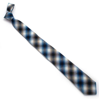 General Knot & Co. Clothing Accessories 2.9" W x 58" L / Blue Multi Vintage Ombre Plaid Necktie