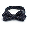 General Knot & Co. Self-Tied Diamond Point Bow 2.5" at widest 2.5" W- adjustable band 13.5" - 18.5" / Navy Navy Silk Paisley Bow