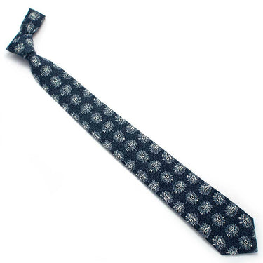 General Knot & Co. Classic Necktie 2 7/8" x 58" Classic 2.9" x 58" / Navy Vintage Cactus Flower Necktie
