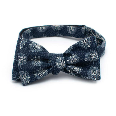 General Knot & Co. Apparel & Accessories 58" L x 2.9" W / Navy Vintage Cactus Flower Bow