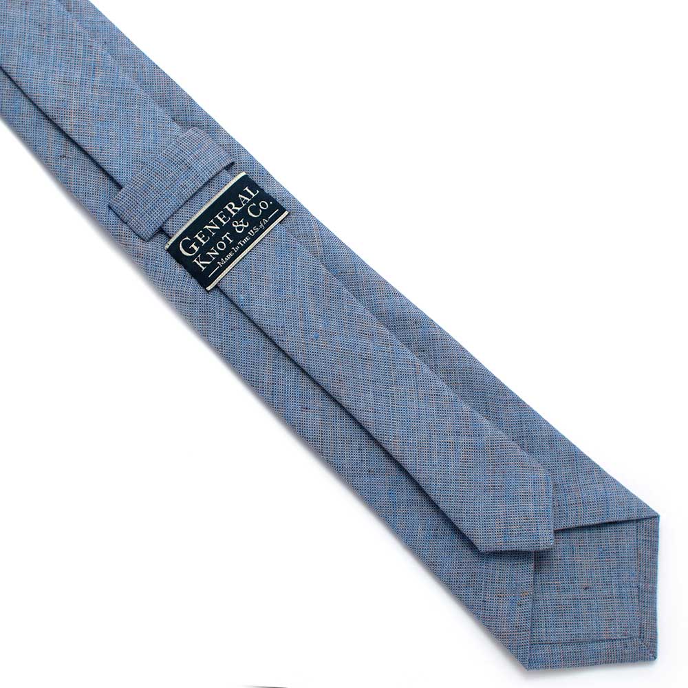 General Knot & Co. Apparel & Accessories 2.9" Width - 58" L / Blue Blue Heather Linen Necktie