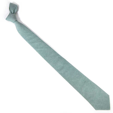 General Knot & Co. Neckties 2.9" W x 58" L / Green Sage Chambray Necktie