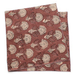 General Knot & Co. Bandanas One Size / Rust Dusty Brick Block Print Bandana