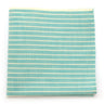 General Knot & Co. Squares 13" x 13" / Green/Natural 1940s Mint Stripe Selvedge Square