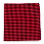General Knot & Co. Self-Tied Diamond Point Bow 2.5" at widest 2.5 W''- 13.5-18.5 adjustable band / Red/Black Mini Check Bow- Red