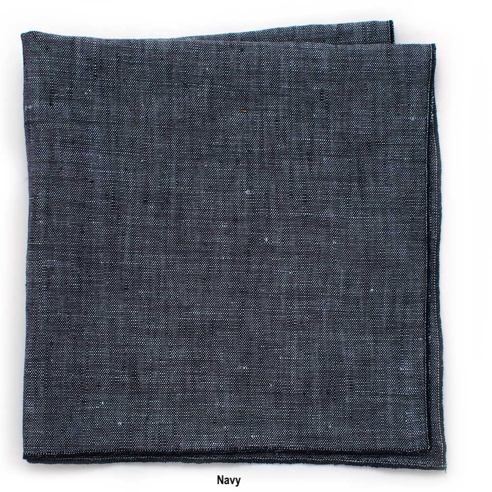 General Knot & Co. Apparel & Accessories 13" x 13" / Navy Linen Irish Linen Squares