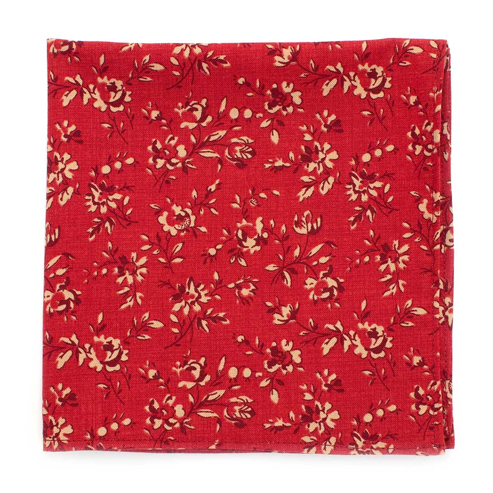 General Knot & Co. Apparel & Accessories 13" x 13" / Red Multi Red Rose Square