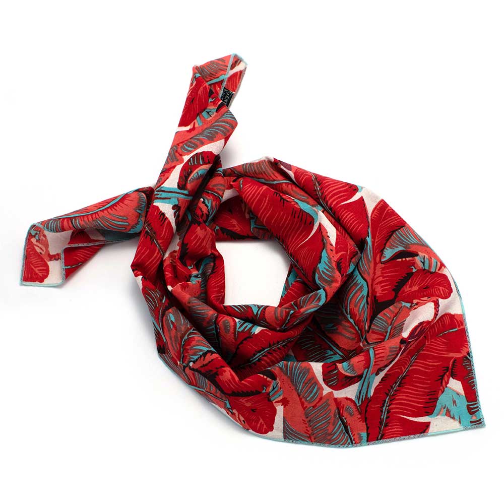 General Knot & Co. Bandanas 21" x 21" / Multi Bright Palms Bandana