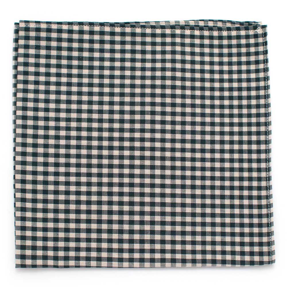 General Knot & Co. Squares 13"x13" One Size / Dark Green Endicott  Gingham Square- Forest