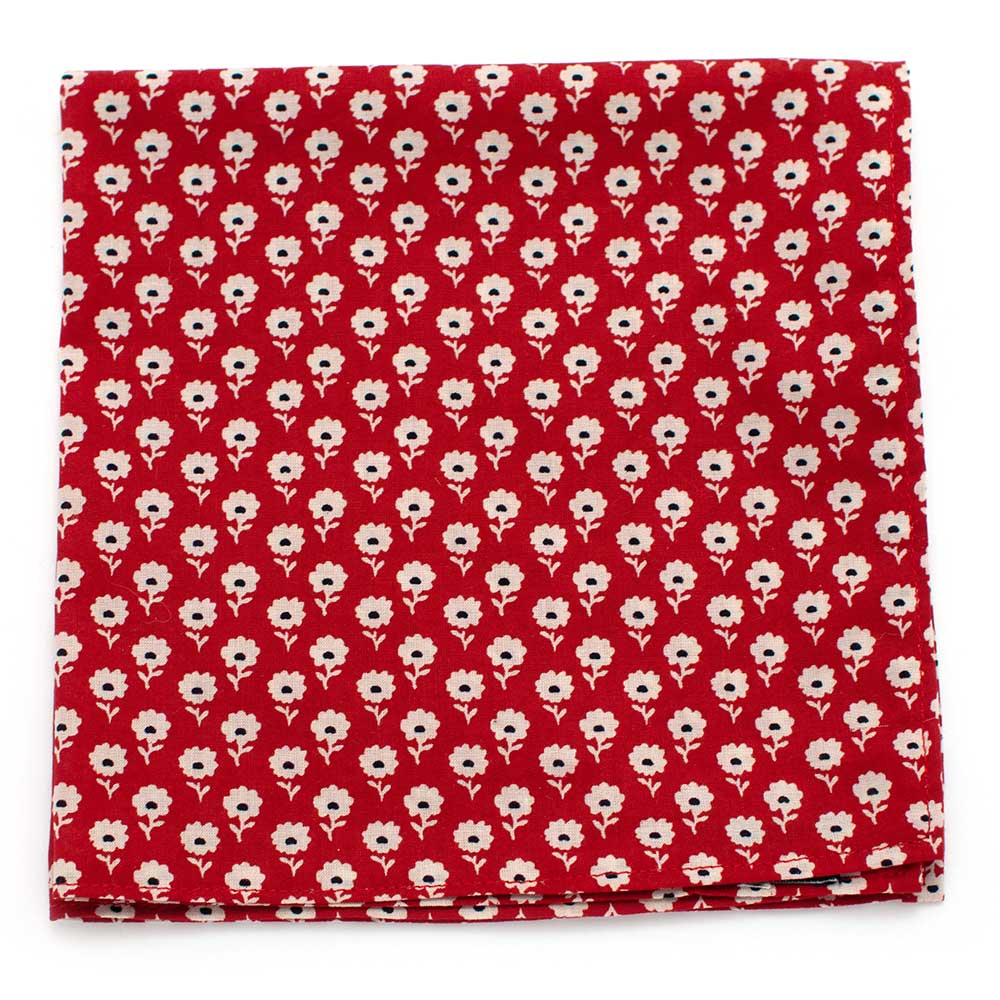 General Knot & Co. Squares 13"x13" One Size / Red/White Daisy Dot Square